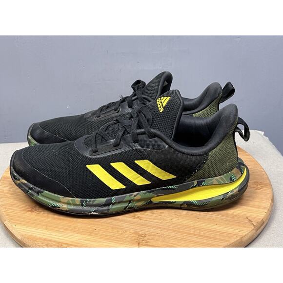 Adidas Fortarun‎ S23770 Black Running Shoes Mens 7 Sneakers Camo Green Casual - Picture 3 of 8